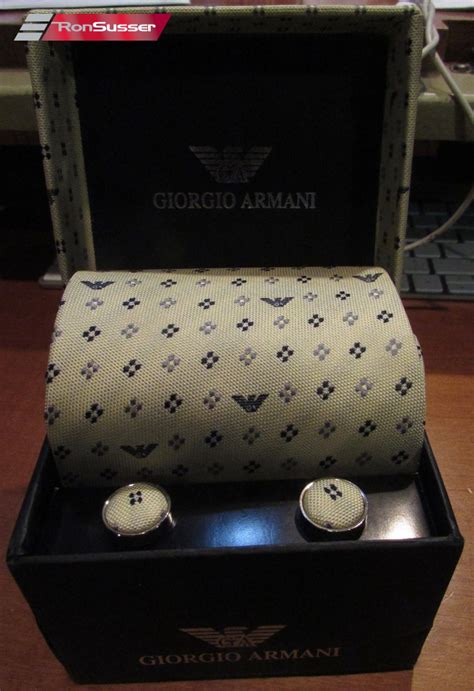 giorgio armani tie and cufflinks